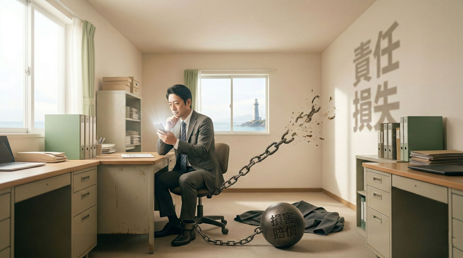 裁判所の書類と戦うイメージ