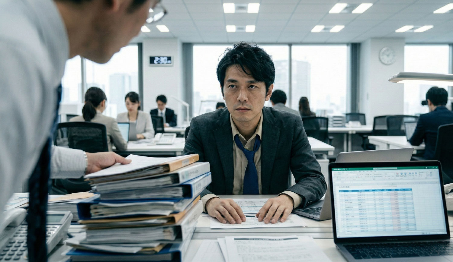 有給消化を拒否する上司と戦うイメージ