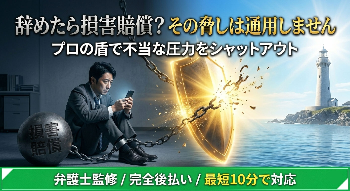 辞めたら損害賠償を請求される？会社からの脅しに負けず退職代行で安全に逃げる方法