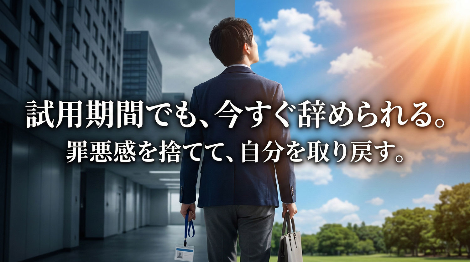 試用期間中でも退職代行は使える？「すぐ辞めるのは無責任？」と悩むあなたへ