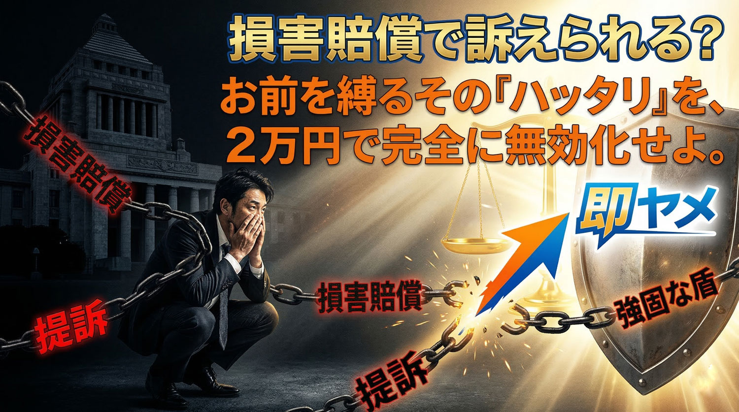 退職代行での損害賠償で訴えられる？1,800万の負債を負った俺が教える、会社の“脅し”の正体と回避術