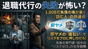 【実録】退職代行で「失敗」して人生が詰む人の共通点。1,800万の負債を抱えた俺が、即ヤメの『後払い』に絶対の勝機を見た理由